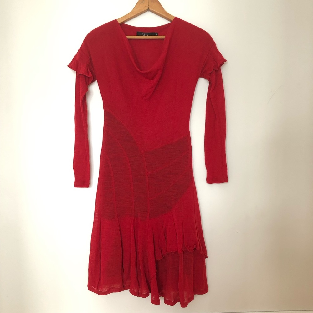 Beautiful red winter dress